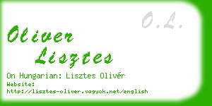 oliver lisztes business card