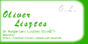 oliver lisztes business card